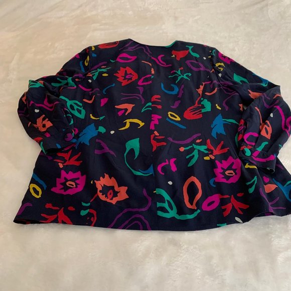 Myong Lim Multi Colored Asymmetrical Blazer Size XL to 1X*** - Picture 11 of 16